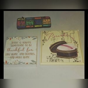 Decorative Wall Art Set with Quotes